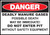 Danger Sign Deadly Manure Gases