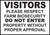 Visitors Do Not Enter Sign