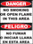 Danger No Smoking Sign