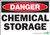 Danger Chemical Storage Sign