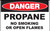 Danger Propane No Smoking Or Open Flames  Signs