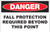 Danger Fall Protection Required Beyond This Point - Sign