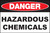 Danger Hazardous Chemicals - Sign