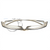 Champagne-colored clear safety glasses, top view