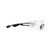 Clear lens safety glasses with black temples, right side view