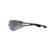 Gray lens safety glasses with black temples, right side view
