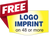 Free logo imprint badge for orders of 48 or more