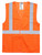Z-Force V-200 orange high visibility economy Class 2 Type R mesh safety vest front view with hook and loop closure
