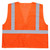 Z-Force V-210 orange high visibility mesh safety vest back view