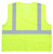 Z-Force V-220 lime high visibility breakaway mesh safety vest back view