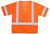 Zing Green high visibility orange mesh safety vest back view with reflective striping