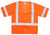 Zing Green high visibility orange mesh safety vest front view with reflective striping