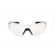 Clear lens wraparound safety glasses with brow guard, front view