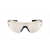 Gray lens wraparound safety glasses with brow guard, front view