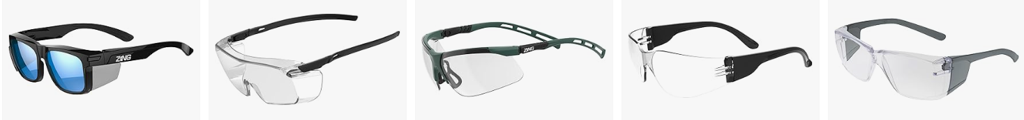 Zing Green Products safety glasses designed for comfort and durability