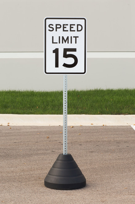 Speed Limit 15 Sign Kit with Post and Base | Zing