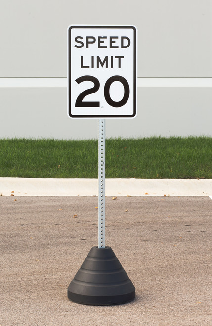 Speed Limit 20 Sign Kit with Post and Base | Zing