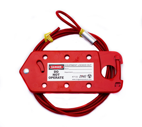 Cable/Hasp Combo Device, 6 ft cable - Lockout Tagout | Zing