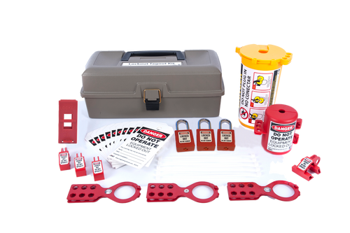 USA Electrical Lockout/Tagout Toolbox Kit, 33 Components - 7156