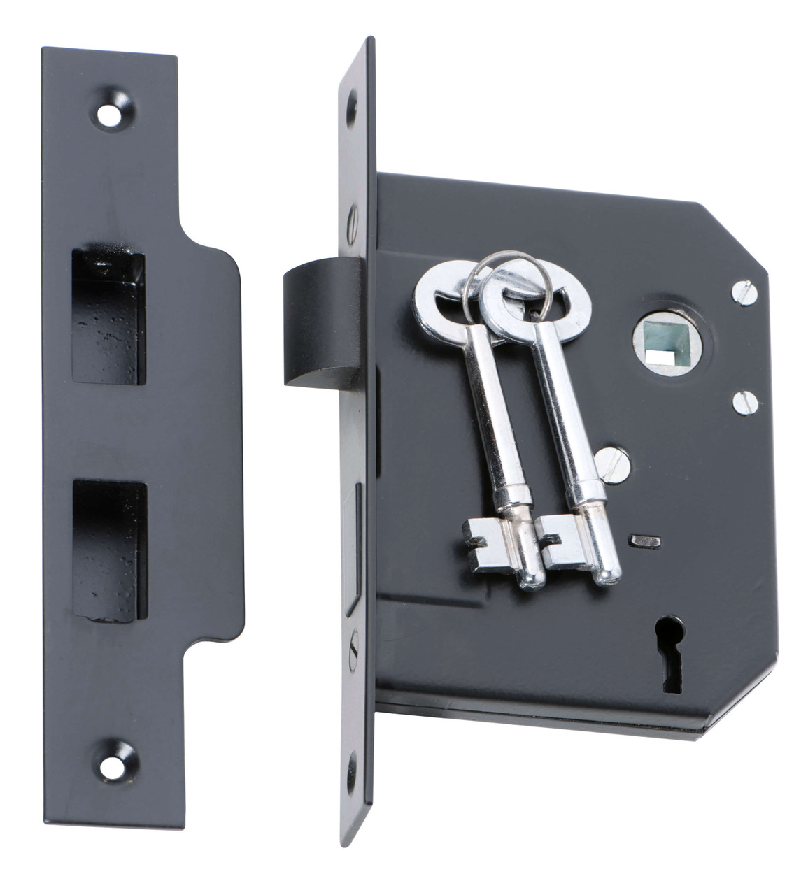 Tradco Skeleton Key Mortice Lock | 3 Lever | 57mm Backset | Matte