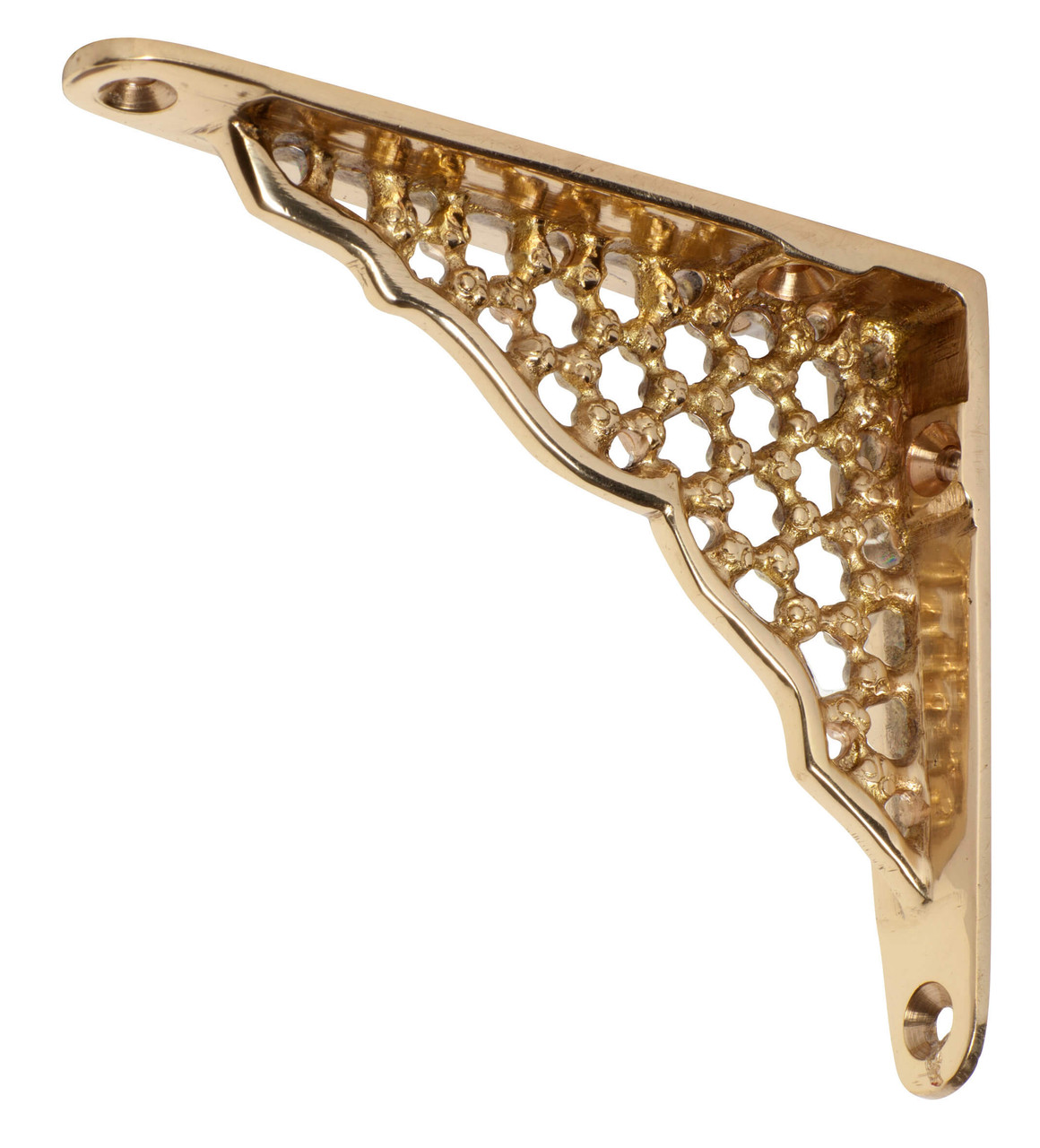 Tradco Shelf Bracket 80 x 100mm Polished Brass
