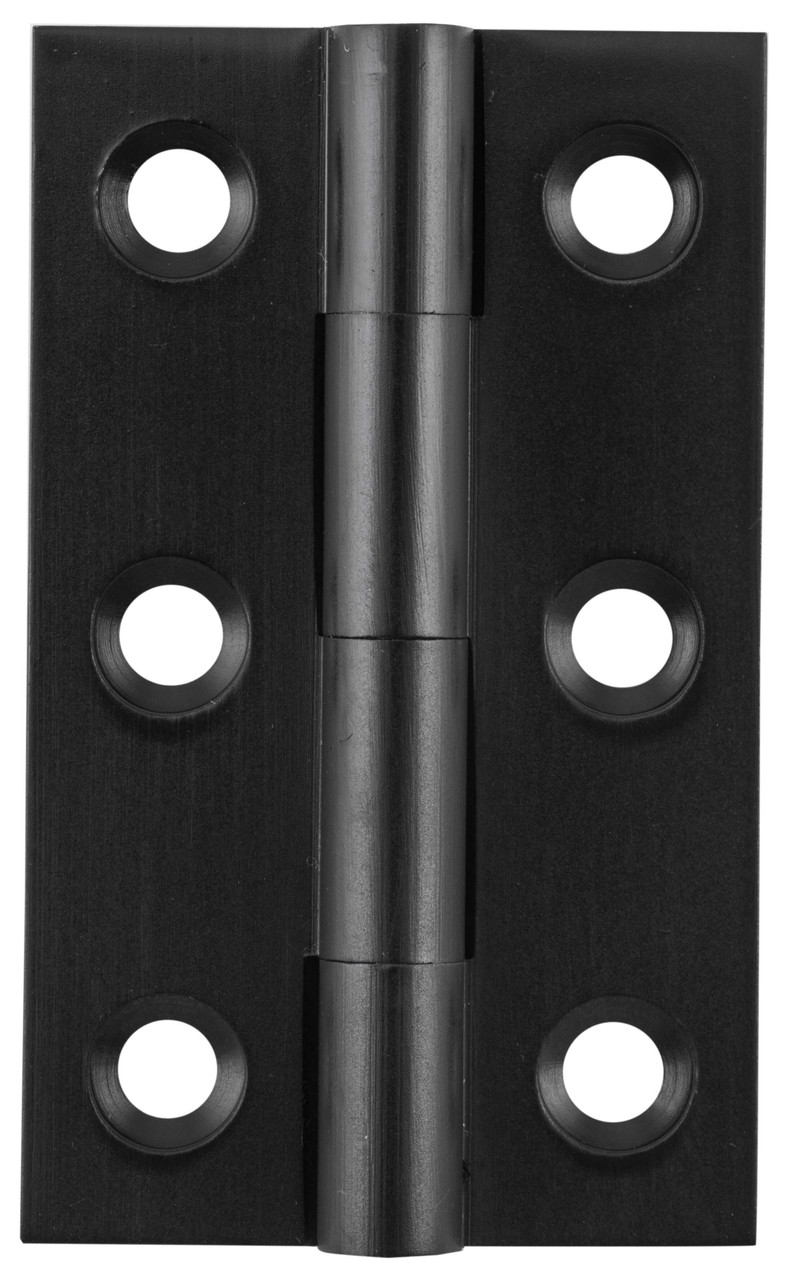 Tradco Fixed Pin Furniture Hinge 50 x 28mm Matte Black
