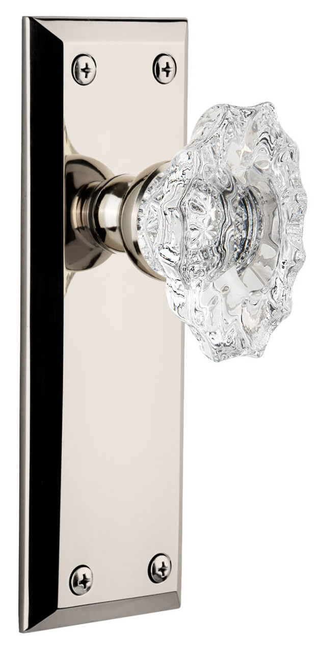 Fifth Avenue Long Plate with Versailles Crystal Knob in Timeles