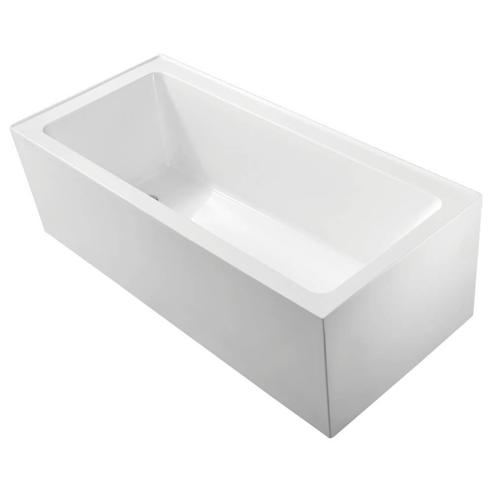 Fienza Sentor Corner Bath 1500 x 525 x 750mm Gloss White