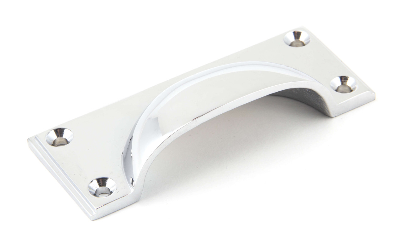 From The Anvil Art Deco Drawer Pull Handle | 100mm | Chrome