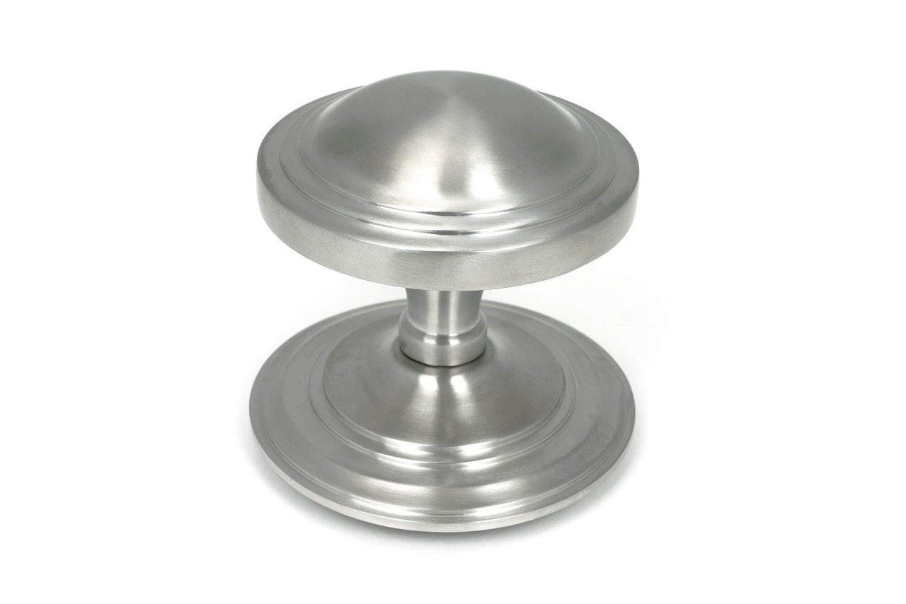 From The Anvil Art Deco Centre Door Knob 316 Satin Stainless