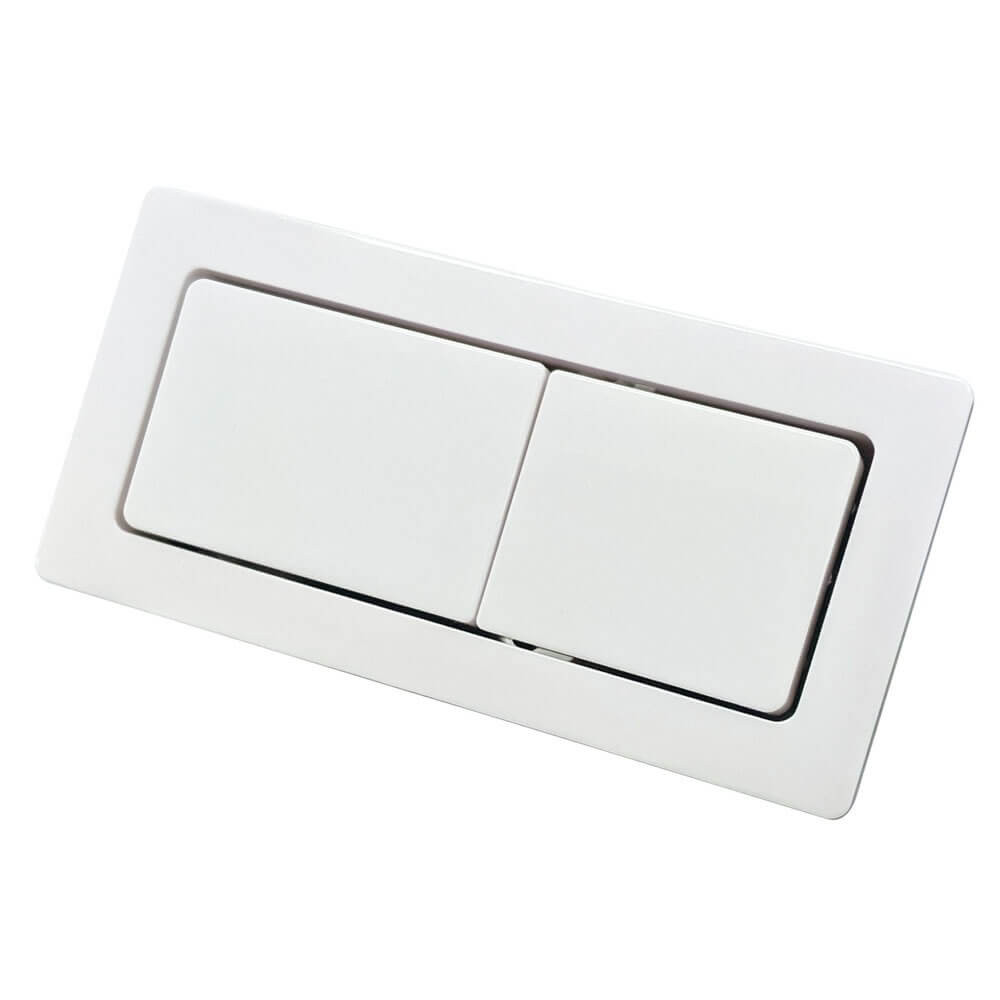 Fienza Rectangular Dual Flush Plate | Gloss White