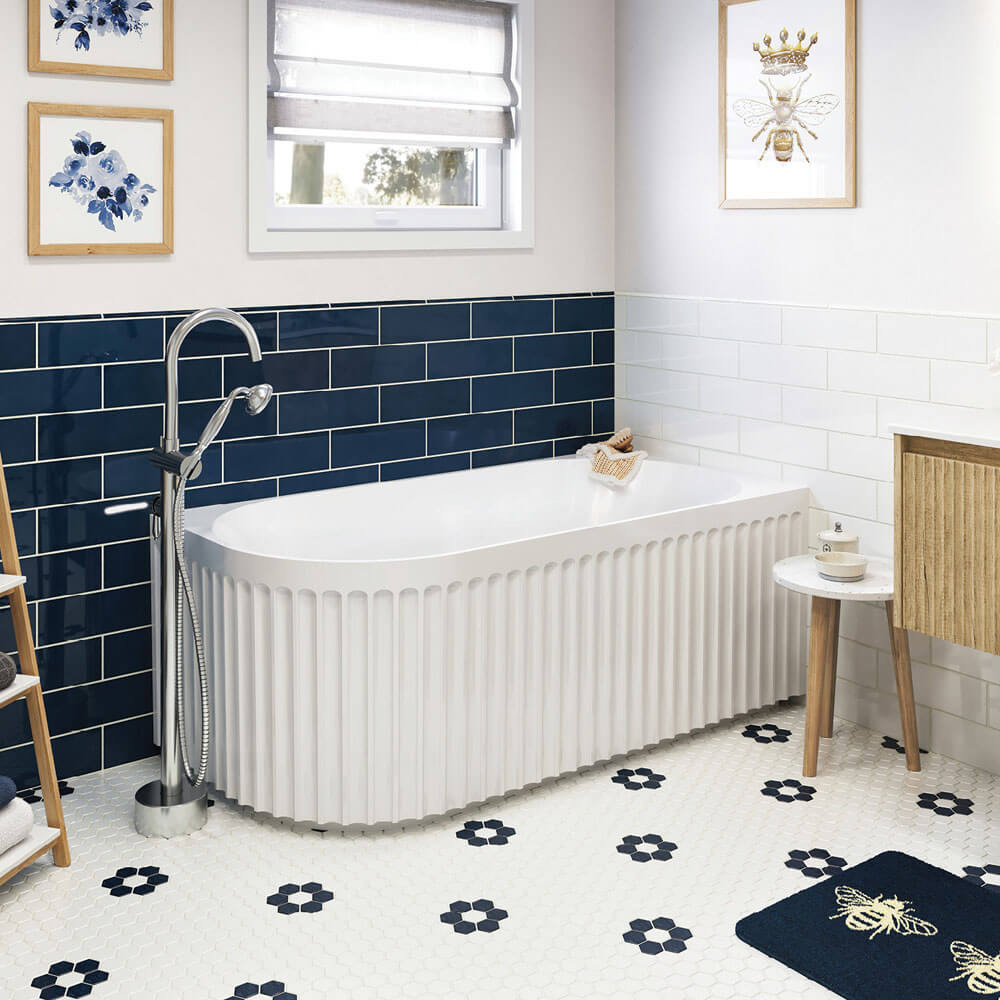 Fienza Eleanor Corner Bath Gloss White