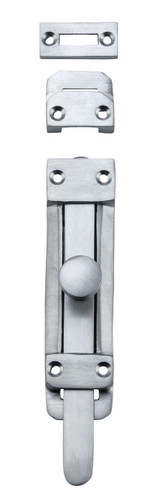 Tradco Tower Bolt - 118 x 32mm - Satin Chrome