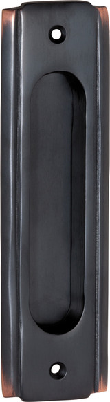 Tradco Art Deco Sliding Door Flush Pull - 150 x 43mm - Antique Copper