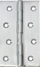 Tradco Fixed Pin Hinge - 100 x 60mm - Satin Chrome