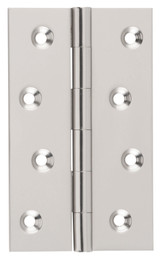 Tradco Fixed Pin Hinge - 100 x 60mm - Satin Nickel