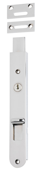 Iver Locking Flush Bolt - 200 x 28mm - Chrome