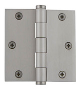 Grandeur Fixed Pin Hinge - Square - 89 x 89mm - Satin Nickel