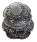 Tradco Ornate Centre Door Knob - 80mm - Antique Copper
