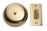 Tradco Classic Manual Turn Doorbell - 90mm - Polished Brass
