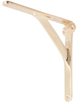 Tradco Shelf Bracket - 150 x 150mm - Polished Brass
