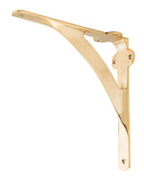Tradco Shelf Bracket - 200 x 200mm - Polished Brass