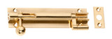 Tradco Offset Barrel Bolt - 100 x 25mm - Polished Brass