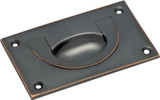 Tradco Flush Drop Handle - 90 x 55mm - Antique Copper