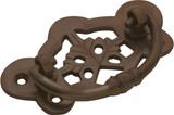 Tradco Maple Leaf Dresser Handle - 70 x 40mm - Antique Brass