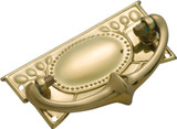 Tradco Edwardian Dresser Handle - 65 x 30mm - Polished Brass