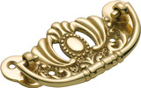 Tradco Victorian Dresser Handle - 83 x 42mm - Polished Brass