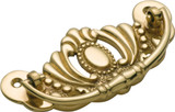 Tradco Victorian Dresser Handle - 98 x 43mm - Polished Brass