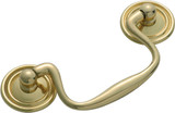 Tradco Swan Neck Dresser Handle - 80mm - Polished Brass
