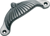 Tradco Shell Cast Iron Drawer Pull Handle - 105mm - Polished Metal